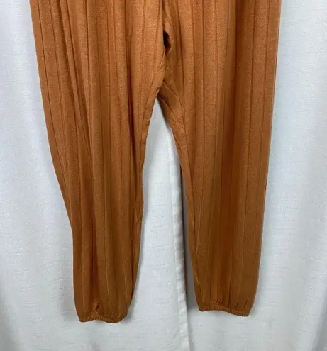 Aerie  Offline Orange Brown Cozy Class Fold Over Jogger Sz.M NWT
