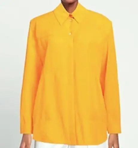 Jacquemus Passio crepe Orange button up shirt size 6