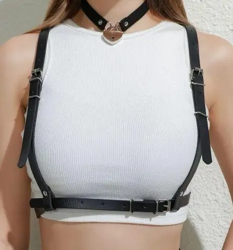 Black Harness Underbust Suspender belt New