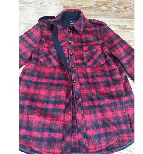 DUNDAS x REVOLVE Red Grunge LONDON OVERSIZED SHIRT small