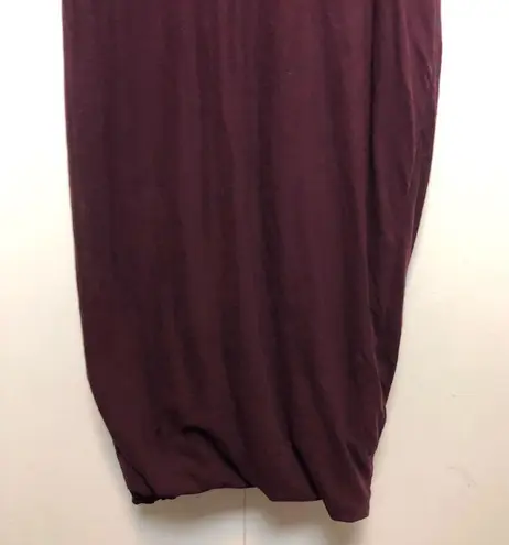James Perse Surplice Jersey Blouson Dress in Wine