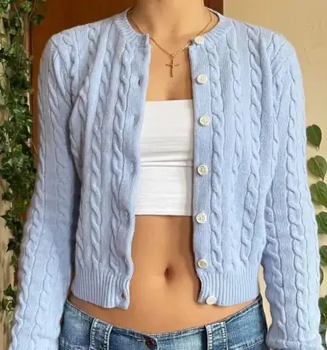 PacSun Cable Knit Cropped Cardigan