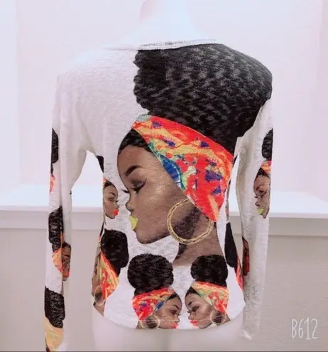 Love j Top Afro Bun Loose Knit Sweater Off-White Size S NWT