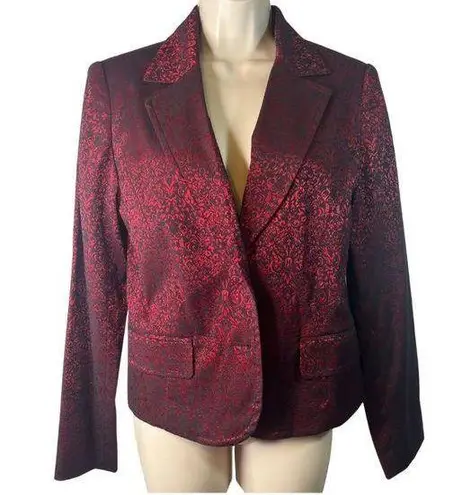 Apt. 9  Fancy Red Damask Dress Blazer Womens Size 12