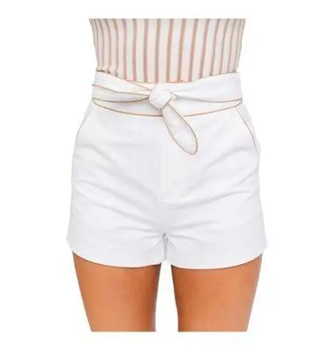 Ralph Lauren Le lis ivory denim tie shorts