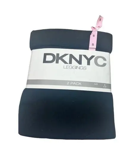 DKNY  * Black Leggings 2 Pack * Sz S 4-6 NIP