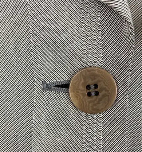 Giorgio Armani Blazer Jacket Triple Breasted Long Line Gruppo GFT Silk Size 10