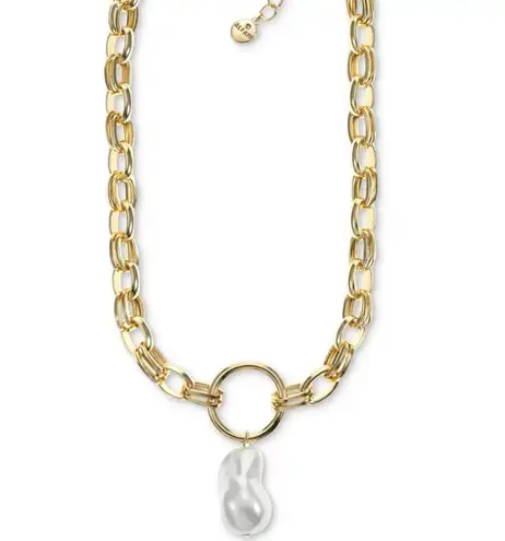 Alfani Imitation Pearl Statement Necklace in Gold-Tone NWT MSRP $40