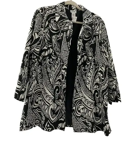 Units Petite Black White Button Front Shirt/Blazer Petite Size XL NWT | 40