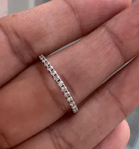 14k White GoLd Half Carat Diamond Band