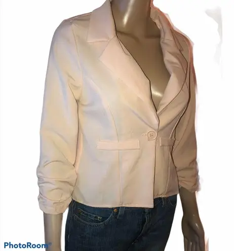 French Atmosphere high low hem blazer