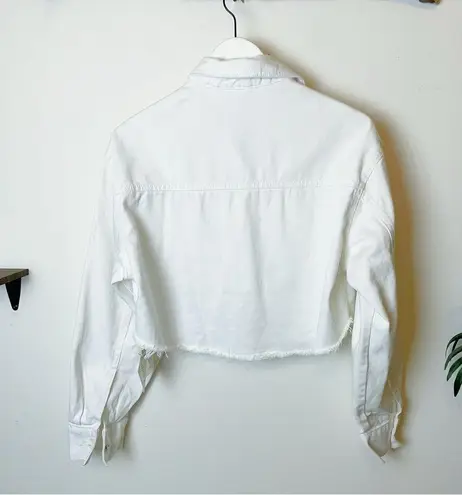 Edge J.ING White Crop Raw  Denim Jacket