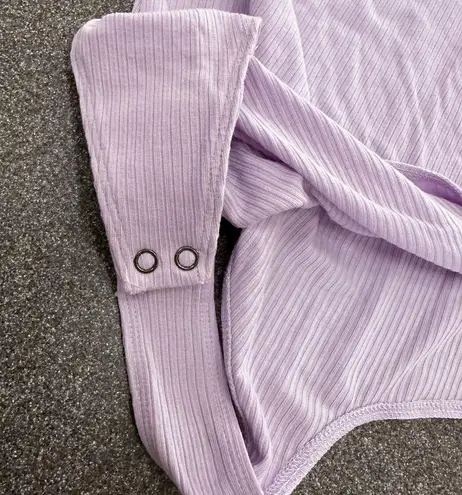 Pistola Denim Blake Ribbed Tank Bodysuit Snap Crotch Taro Purple Size L