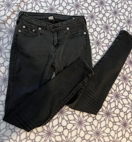 True Religion Black Distressed Jeans