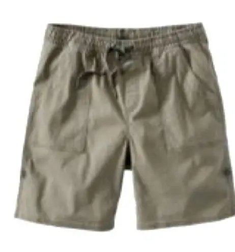 L.L.Bean  Mom Comfort Cotton/TENCEL 6” Tab Roll Shorts L Dusty Olive Green NEW