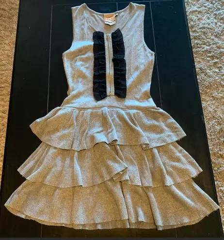 Twelve By Twelve tiered knit dress grey size M
