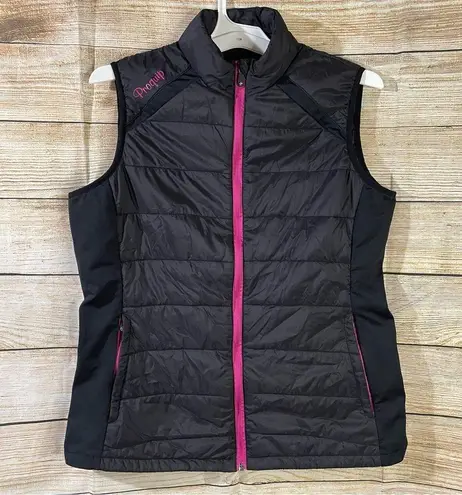 PROQUIP thermal quilted waterproof black puffer vest full zipper Size Medium