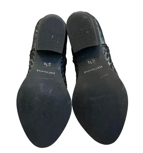 Very Volatile Malone Pewter Metallic Booties 6.5