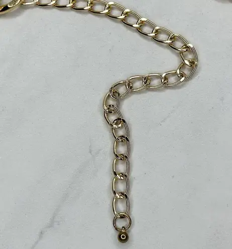 Gold Tone Chunky Draped Belly Body Metal Chain Link Belt Size Small S Medium M