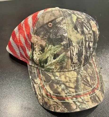 Camo, American Flag Mesh Back, Country Hat Adjustable Strap Snapback NWOT Green