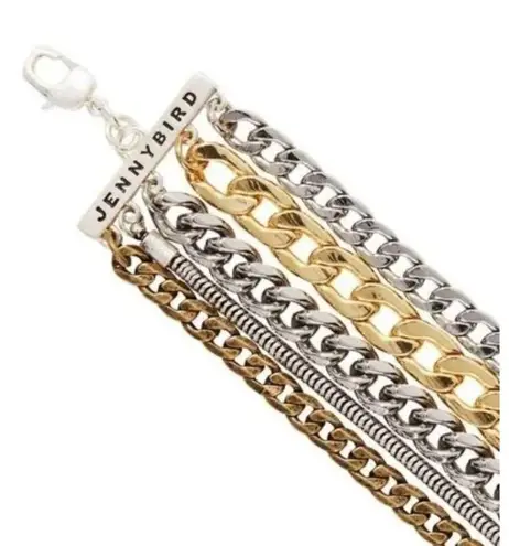 Jenny Bird NEW Austin Cuff Link?Bracelet Gold Silver Multi Metals