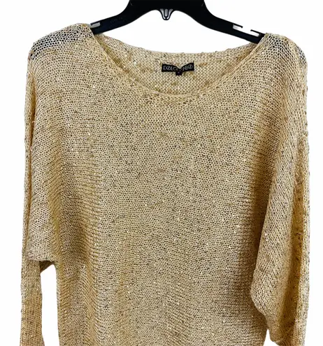 Dolce Cabo Gold Sequin sparkle sweater size small