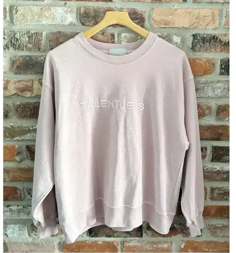 Talentless Pink Embroidered Crewneck Sweatshirt