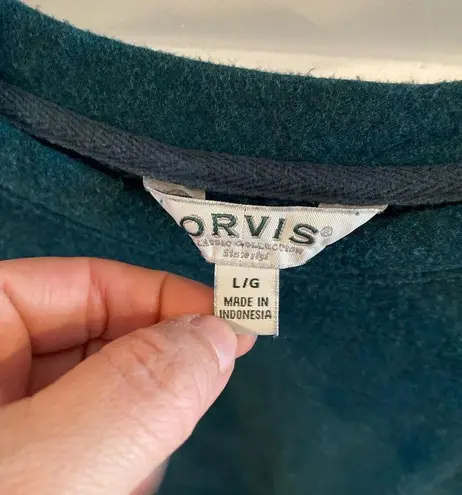 Orvis  Large Hunter Green Crew Neck Modal Blend Sweatshirt super soft