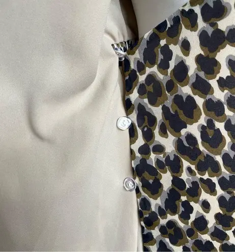 Heartloom Revolve Cheri Short Sleeve Leopard Print Mini Wrap Dress Black Size S