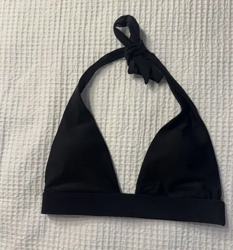 Black Padded Bikini Top Women's Size Small Halter Beach Swim Clean Girl Goth