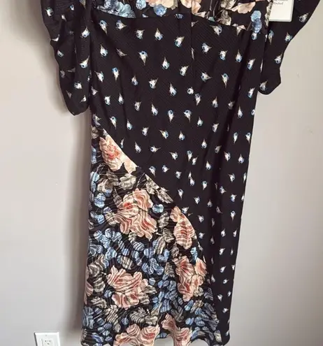 Rebecca Taylor NEW silk blend Mixed-Print Floral Maxi Dress 10