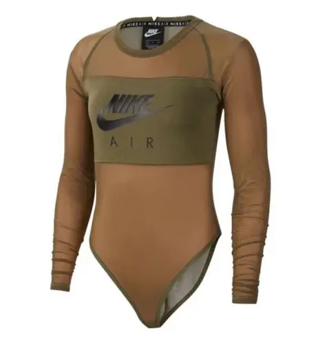 Nike  Air Green Mesh Bodysuit Top Shirt