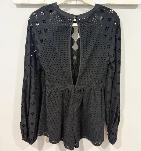Alice McCALL In The Night Black Lace Playsuit Romper Size XS/2 see measurements