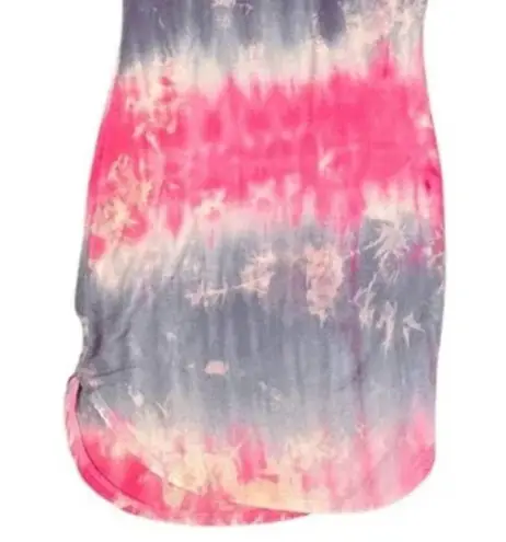 Black Bead Womens Short Sleeve Stretch Bodycon Lined Mini Dress, Tie Dye S