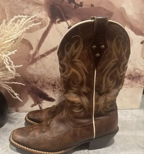 Ariat Legend Spirit Western Cross Studded Brown Boots Size 8B