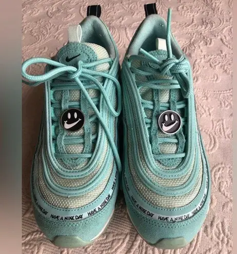 Nike Air Max 97 GS Teal Have A  Day Running Lace Up Unisex Sneakers