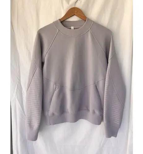 Lululemon City Sweat Crew Spacer Iced Iris Purple Sweatshirt Crewneck 6 Scuba