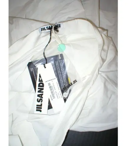 Jil Sander NWT New White Skirt Italy Asymmetric High Low Designer Womens 10