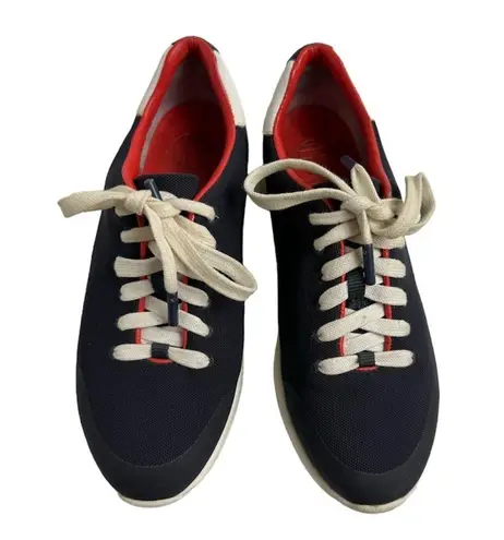 Tory Burch navy blue and red sneaker