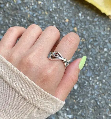 Bowl ring sterling silver ring silver ring stacking ring cute ring y2k ring dainty ring heart ring