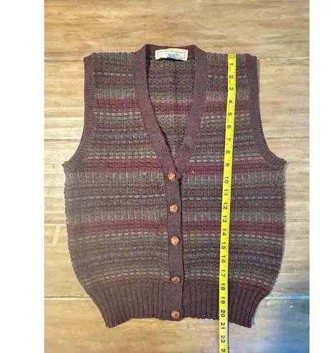 Tricots St. Raphael Vintage Wool Knit Sweater Vest Dark Academia Grandma SIZE M