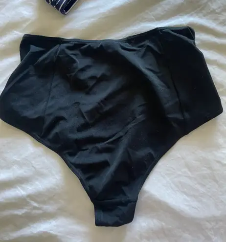 Topshop Black High Waisted Bikini Bottoms size 4