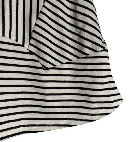 Olive & Oak White Black Striped A-Line Knit Skater Mini Skirt Size XS