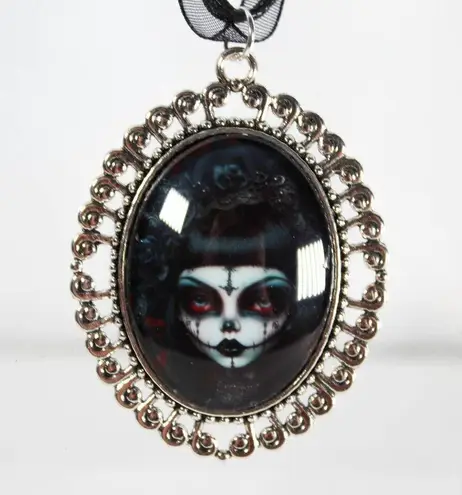 Handmade Enchanted Gothic Charm Collection Evil Doll Charm Necklace Limited Edition