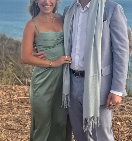 Azazie Barbie™ 1005 Matcha Mermaid Corset Stretch Satin Bridesmaid Dress