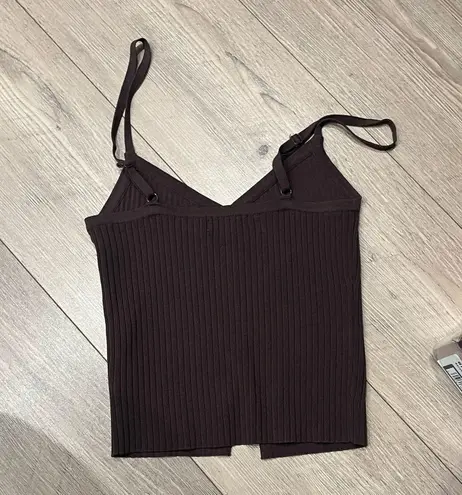 Glassons  Dark Cut Out Ribbed Top