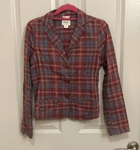 American Eagle Y2K Plaid  Blazer