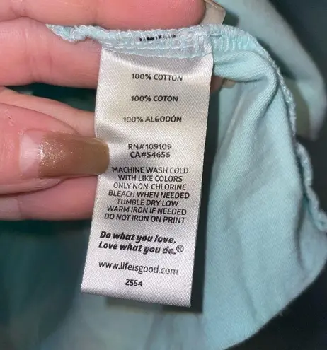 Life is Good  Crusher Tee V-Neck Science Words Graphic Tee Size Large - Image 4