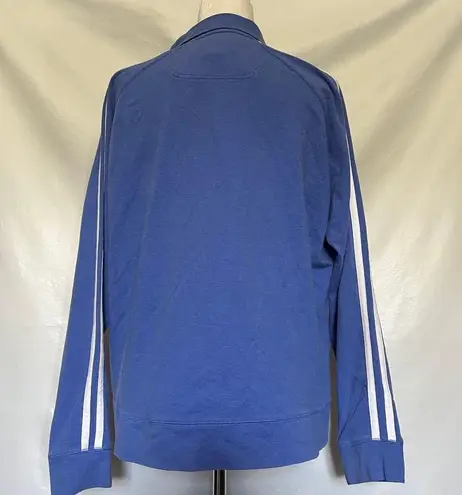 Oleg Cassini Cassini by  Track Womens Jacket Full Zip Stripe Arms Blue White