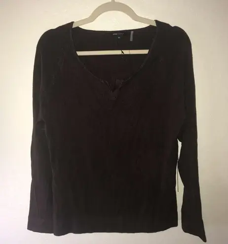 BCBGMAXAZRIA XL BCBG Max Azria Brown Scoopneck L/S Sweater BNWT